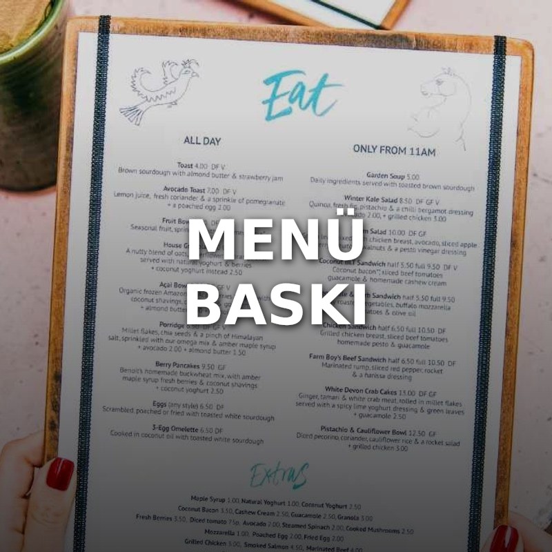 Menü Baskı